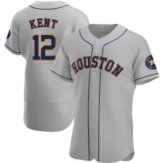 Men's Authentic Gray Jeff Kent Houston Astros Road Jersey