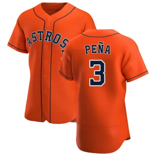 Men's Authentic Orange Jeremy Pena Houston Astros Alternate Jersey