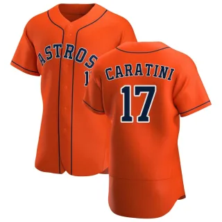 Men's Authentic Orange Victor Caratini Houston Astros Alternate Jersey