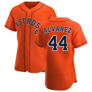 Men's Authentic Orange Yordan Alvarez Houston Astros Alternate Jersey