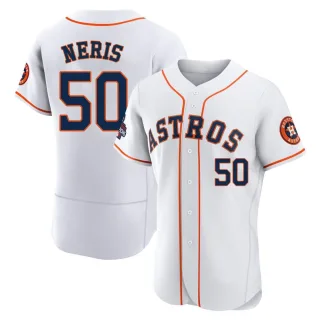 Men's Authentic White Hector Neris Houston Astros 2022 World Series Champions Home Jersey