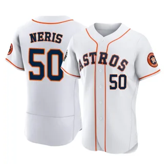 Men's Authentic White Hector Neris Houston Astros 2022 World Series Home Jersey