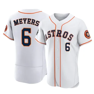 Men's Authentic White Jake Meyers Houston Astros 2022 World Series Home Jersey