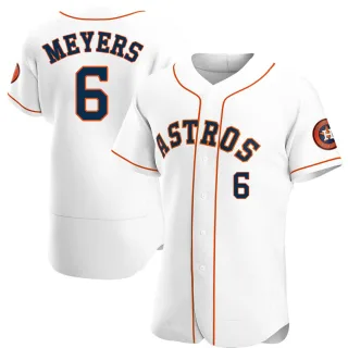 Men's Authentic White Jake Meyers Houston Astros Home Jersey