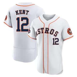 Men's Authentic White Jeff Kent Houston Astros 2022 World Series Champions Home Jersey