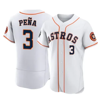 Men's Authentic White Jeremy Pena Houston Astros 2022 World Series Home Jersey