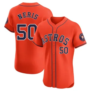 Men's Elite Orange Hector Neris Houston Astros Alternate Vapor Premier Jersey