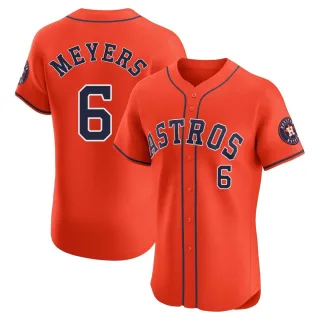 Men's Elite Orange Jake Meyers Houston Astros Alternate Vapor Premier Jersey
