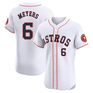 Men's Elite White Jake Meyers Houston Astros Home Jersey