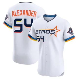 Men's Elite White Jason Alexander Houston Astros 2025 City Connect Jersey