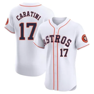 Men's Elite White Victor Caratini Houston Astros Home Jersey
