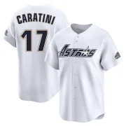 Men's Limited White Victor Caratini Houston Astros Throwback Cooperstown Collection Jersey
