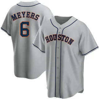 Men's Replica Gray Jake Meyers Houston Astros Road Jersey