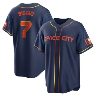 Men's Replica Navy Craig Biggio Houston Astros 2022 City Connect Jersey