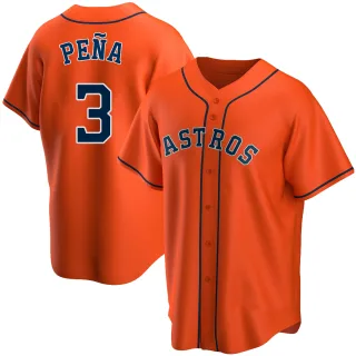 Men's Replica Orange Jeremy Pena Houston Astros Alternate Jersey