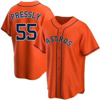 Men's Replica Orange Ryan Pressly Houston Astros Alternate Jersey