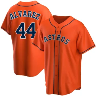 Men's Replica Orange Yordan Alvarez Houston Astros Alternate Jersey