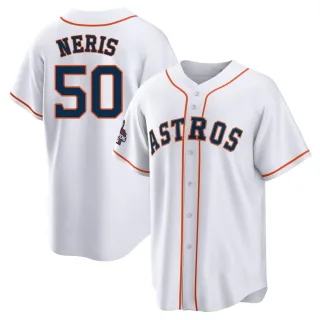 Men's Replica White Hector Neris Houston Astros 2022 World Series Champions Home Jersey