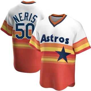 Men's Replica White Hector Neris Houston Astros Home Cooperstown Collection Jersey