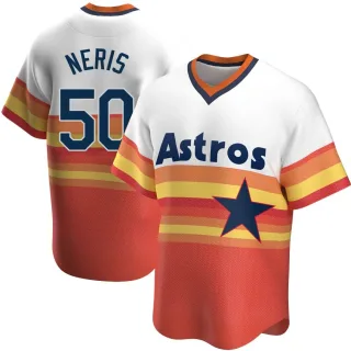 Men's Replica White Hector Neris Houston Astros Home Cooperstown Collection Jersey