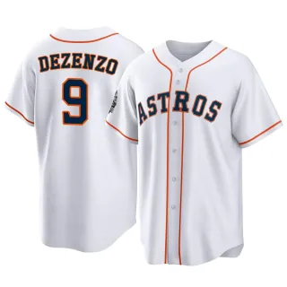 Men's Replica White Zach Dezenzo Houston Astros 2022 World Series Home Jersey