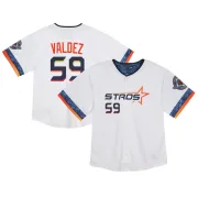 Toddler Limited White Framber Valdez Houston Astros 2025 City Connect Jersey