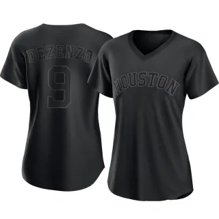 Women's Authentic Black Zach Dezenzo Houston Astros Pitch Fashion Jersey