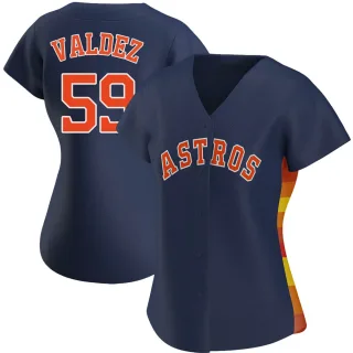 Women's Authentic Navy Framber Valdez Houston Astros Alternate Jersey