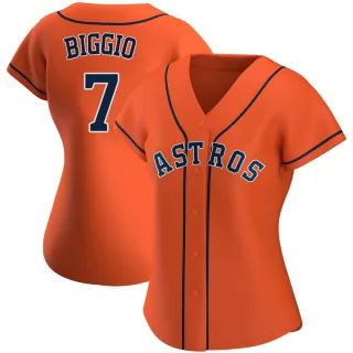 Women's Authentic Orange Craig Biggio Houston Astros Alternate Jersey