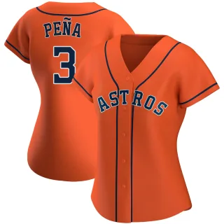 Women's Authentic Orange Jeremy Pena Houston Astros Alternate Jersey