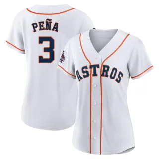Women's Authentic White Jeremy Pena Houston Astros 2022 World Series Champions Home Jersey