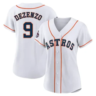 Women's Authentic White Zach Dezenzo Houston Astros 2022 World Series Champions Home Jersey