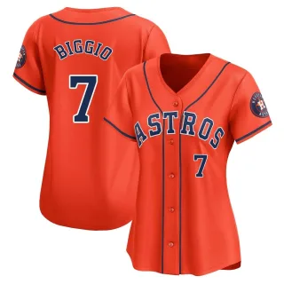 Women's Limited Orange Craig Biggio Houston Astros Alternate Jersey