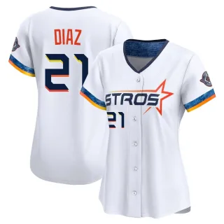 Women's Limited White Yainer Diaz Houston Astros 2025 City Connect Jersey