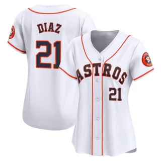 Women's Limited White Yainer Diaz Houston Astros Home Jersey