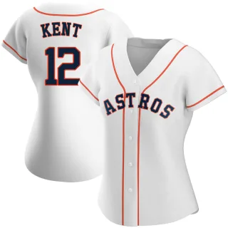 Women's Replica White Jeff Kent Houston Astros Home Jersey