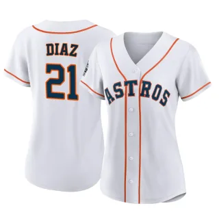 Women's Replica White Yainer Diaz Houston Astros 2022 World Series Home Jersey