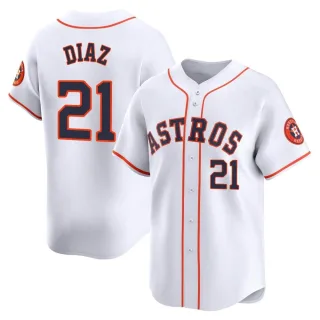 Youth Limited White Yainer Diaz Houston Astros Home Jersey