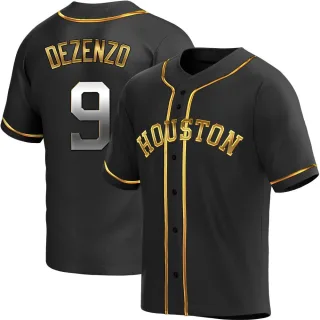 Youth Replica Black Golden Zach Dezenzo Houston Astros Alternate Jersey