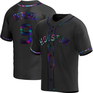 Youth Replica Black Holographic Zach Dezenzo Houston Astros Alternate Jersey