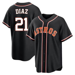 Youth Replica Black Yainer Diaz Houston Astros Fashion Out Jersey
