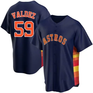 Youth Replica Navy Framber Valdez Houston Astros Alternate Jersey