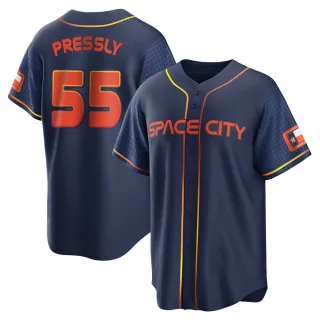 Youth Replica Navy Ryan Pressly Houston Astros 2022 City Connect Jersey