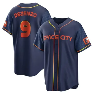 Youth Replica Navy Zach Dezenzo Houston Astros 2022 City Connect Jersey