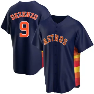 Youth Replica Navy Zach Dezenzo Houston Astros Alternate Jersey