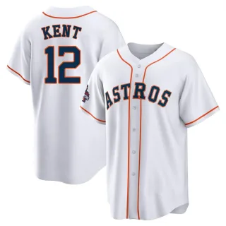Youth Replica White Jeff Kent Houston Astros 2022 World Series Champions Home Jersey