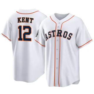Youth Replica White Jeff Kent Houston Astros 2022 World Series Home Jersey